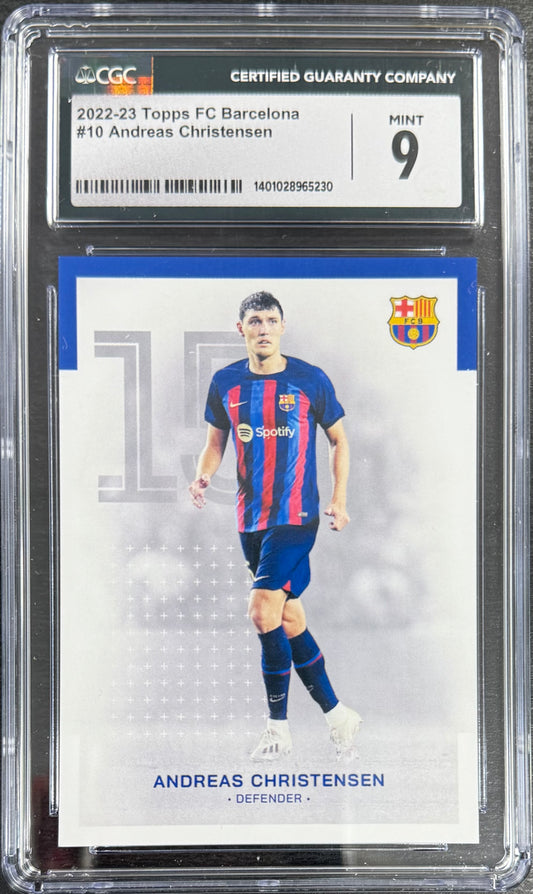 Topps Andreas Christensen Base Card FC Barcelona Team Set 2022-23 #10 CGC9