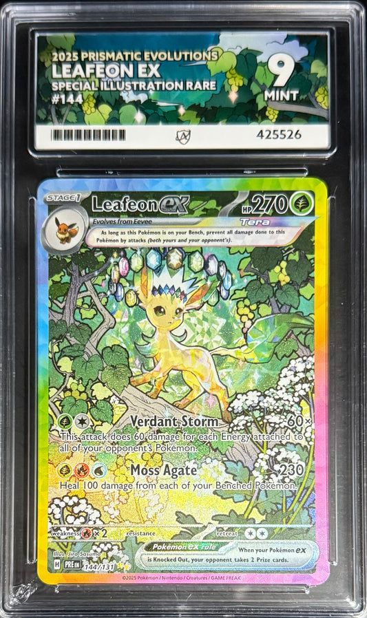 Pokemon Leafeon EX 144/131 Special Illustration Rare Pokemon Prismatic Evolutions 2025 ACE9