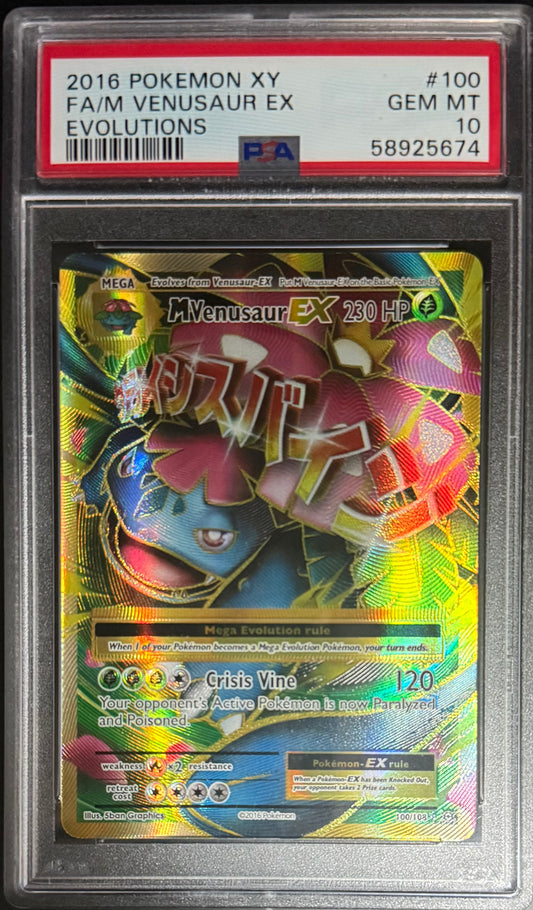 Pokemon FA/M Venusuar 100/108 Pokemon XY Evolutions 2016 PSA10