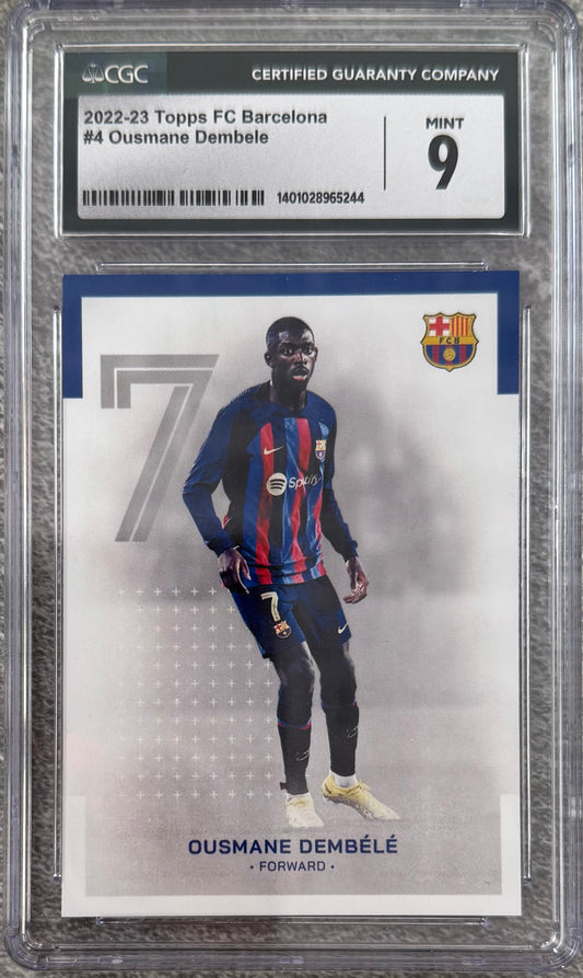 Topps Ousmane Dembele Base Card FC Barcelona Team Set 2022-23 #4 CGC9
