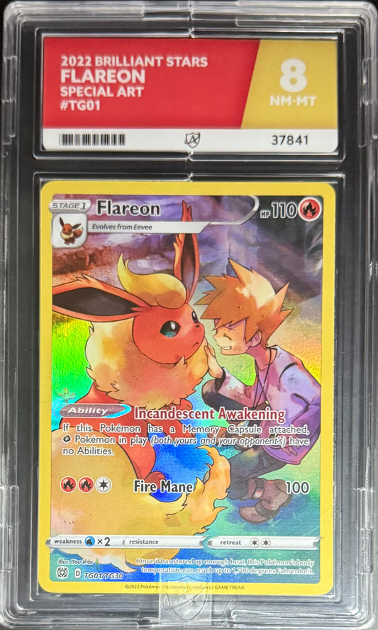 Pokemon Flareon TG01/TG30 Special Art Pokemon Brilliant Star 2022 ACE8