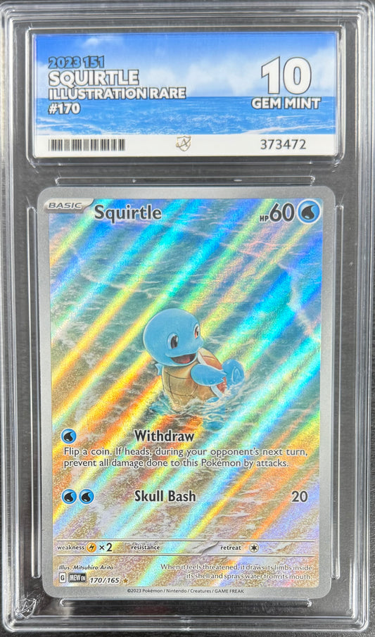 Pokemon Squirtle 170/165 Illustration Rare Pokemon 151 2023 ACE10