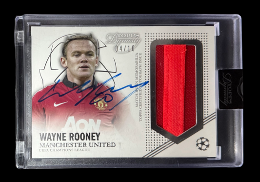 Topps Wayne Rooney Dynasty On Card Autograph Patch Card /10 Dynasty UEFA Champions League 2023