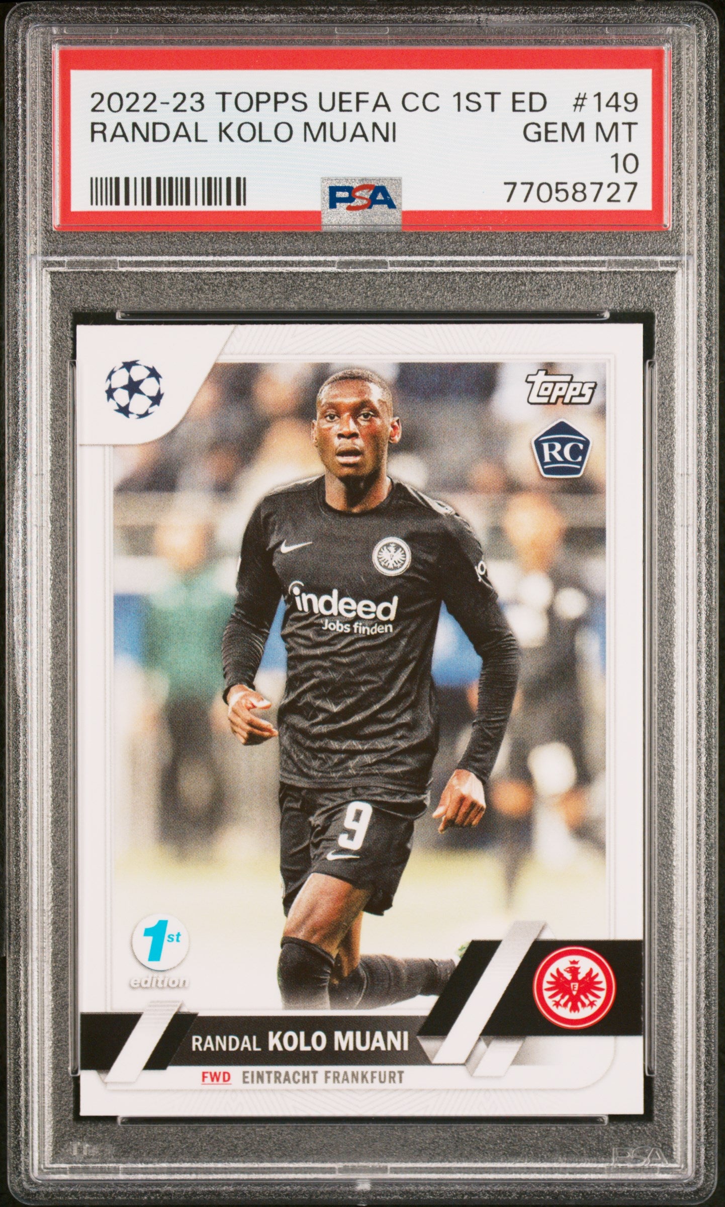 Topps Randal Kolo Muani Base UEFA Club Competition 1ST Edition 2022-23