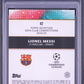 Topps Lionel Messi 102/199 Black #62 2024-2025 Topps Inception Uefa Club Competitions PSA 10