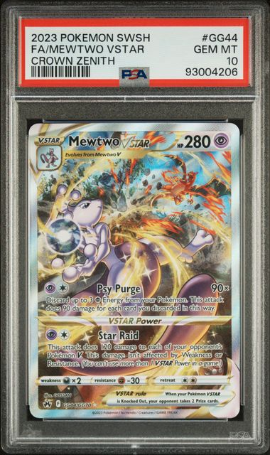 Pokemon Mewtwo VSTAR GG44/GG70 Ultra Rare 2023 Crown Zenith Galarian Gallery PSA 10
