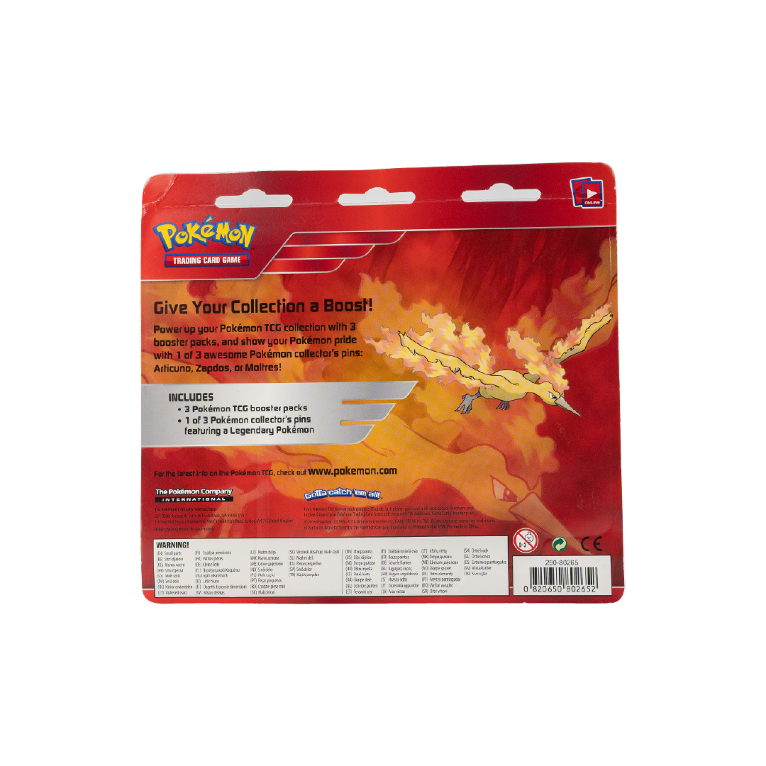 Pokémon XY 2016 Triple Blister Pack with Moltres Pin