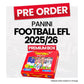Panini Football EFL 2025/26 Official Trading Cards Premium Box - Pre-Order