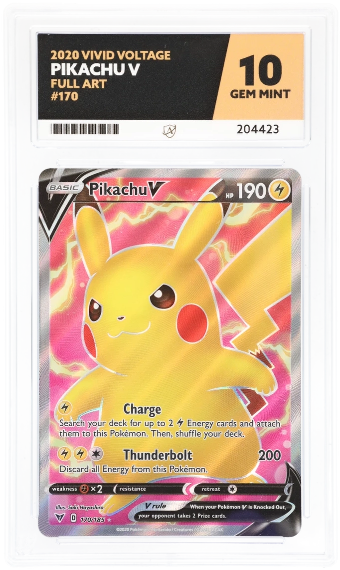 Pokemon Pikachu V 170/185 Full Art 2020 Vivid Voltage ACE 10