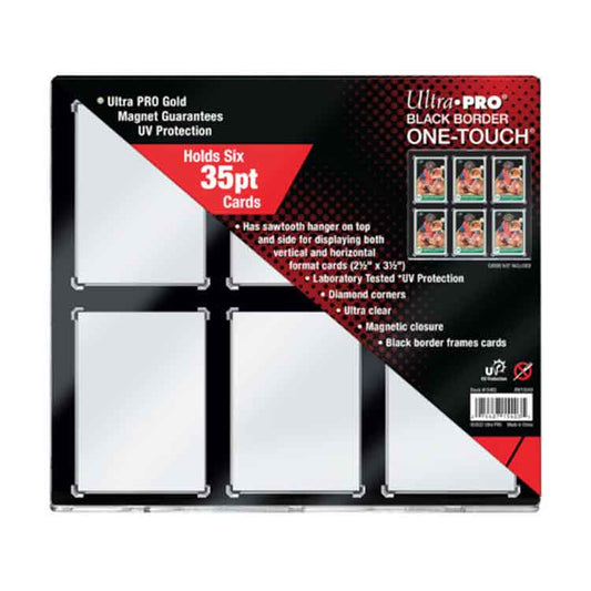 6 Holder Black Border Uv One-Touch Magnetic Ultra Pro Mags
