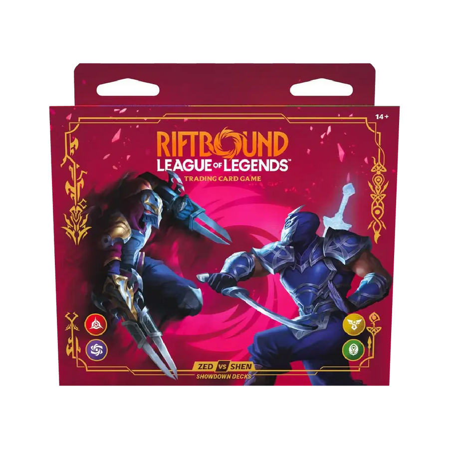 Riftbound: League of Legends TCG - Vendetta Showdown Decks Zed Vs Shen Display