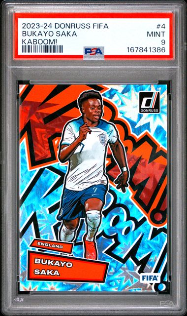Panini Bukayo Saka Kaboom! #4 2023 Panini Donruss Fifa PSA 9