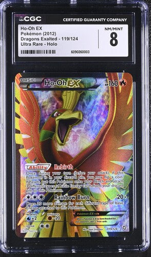 Pokemon Ho-Oh EX 119/124 Ultra Rare Holo Pokemon Dragons Exalted 2012 CGC8