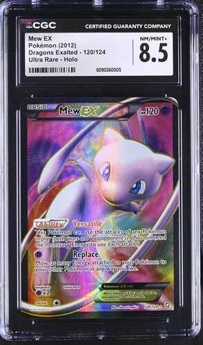 Pokemon Mew EX 120/124 Ultra Rare Holo Pokemon Dragons Exalted 2012 CGC8.5