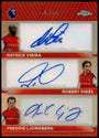 Topps Patrick Vieira/Robert Pires/Freddie Ljunberg 13/25 Orange Triple Autograph #CT-VPL 2026 Chrome Premier League