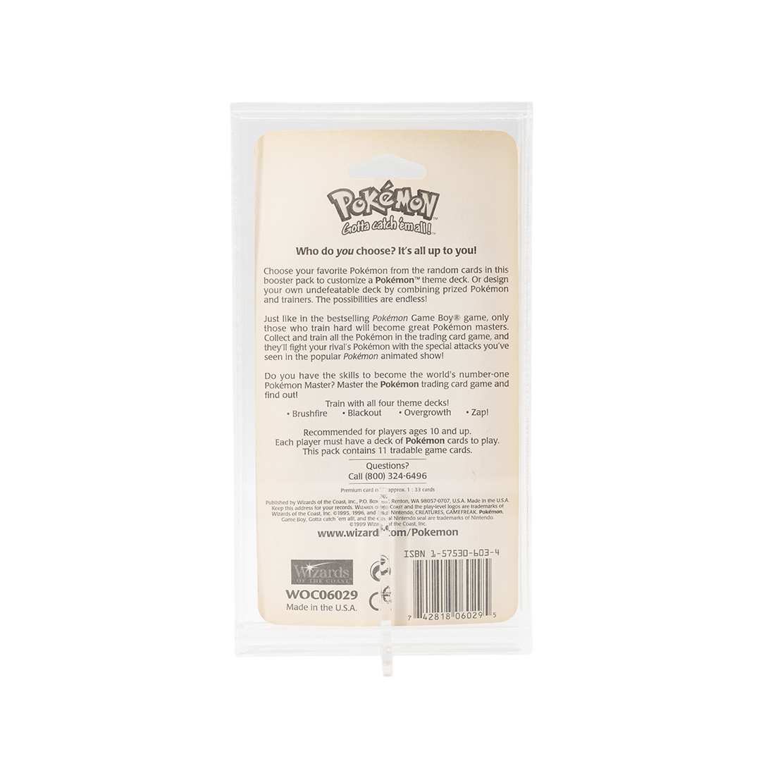 Pokémon 1999 Factory Sealed Base Set Booster Blister Pack With Acrylic Case - Venasaur