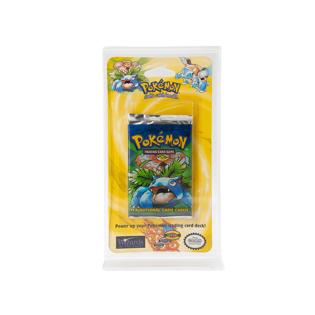 Pokémon 1999 Factory Sealed Base Set Booster Blister Pack With Acrylic Case - Venasaur