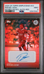 Topps Rafael Leao Estrellas International Autograph Red 02/10 2024-25 Simplicidad UCC PSA 9