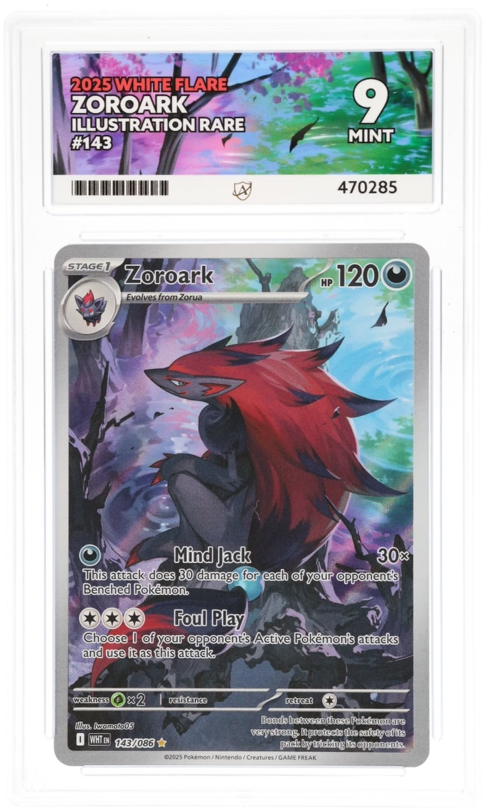 Pokemon Zoroark 143/086 Illustration Rare 2025 White Flare ACE 9