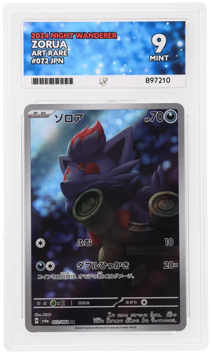 Pokemon Zorua 072/064 Art Rare 2024 Night Wanderer Art Rare ACE 9