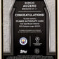 Topps Sergio Aguero 08/10 Framed Autograph #FA-SA 2023-24 Museum Collection Uefa Champions League