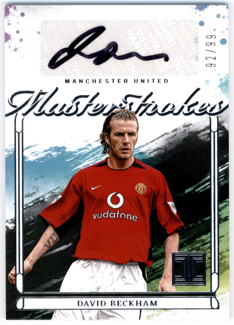 Panini David Beckham Master Strokes 92/99 #M-DBE 2024 Impeccable Premier League Soccer