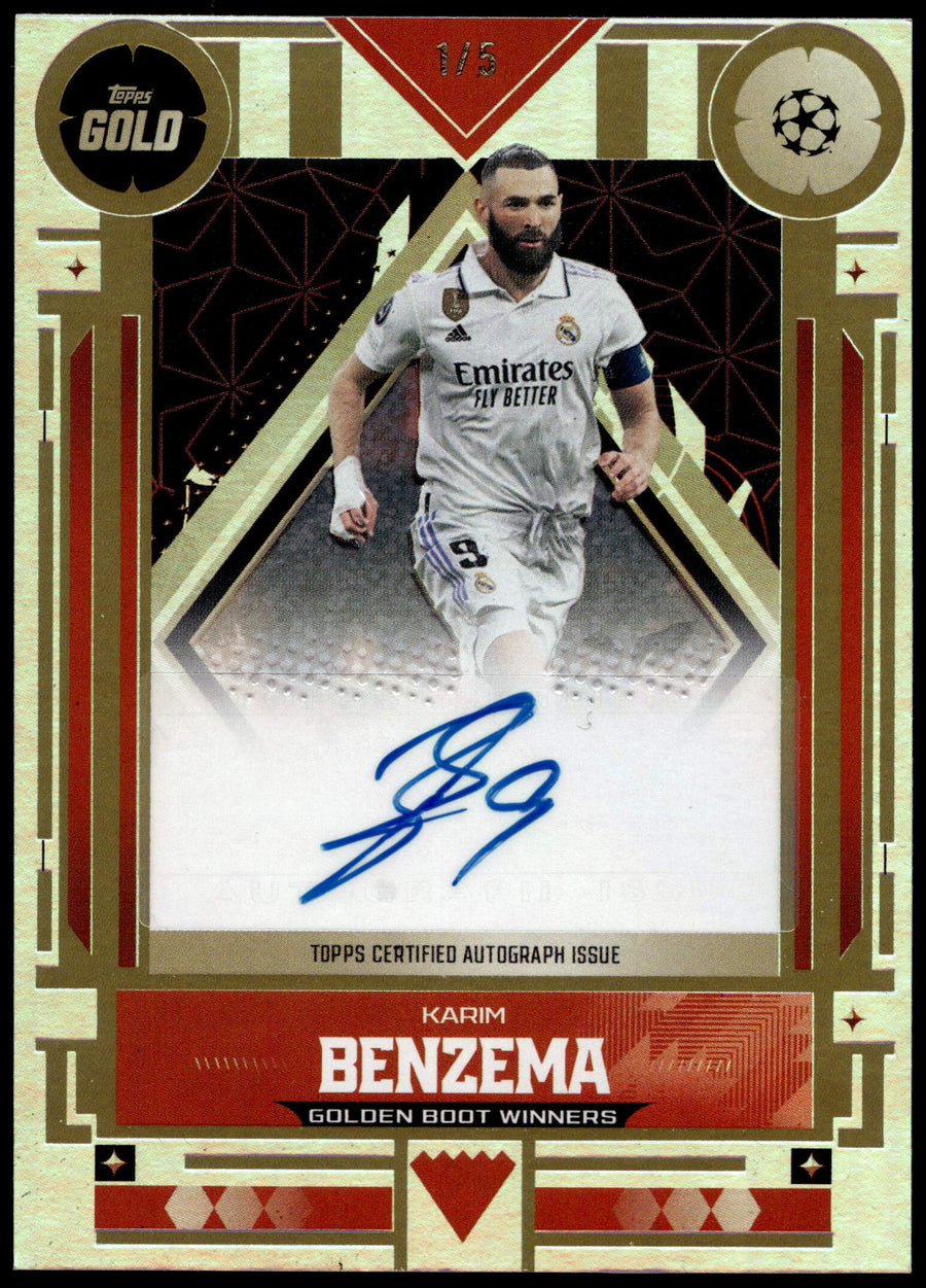 Topps Karim Benzema Golden Boot Winners 1/5 Topps Gold UEFA Club Competitions 2026