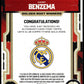 Topps Karim Benzema Golden Boot Winners 1/5 Topps Gold UEFA Club Competitions 2026