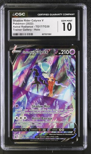 Pokemon Shadow Rider Calyrex V TG17/TG30 Holo 2022 Astral Radiance Trainer Gallery CGC 10