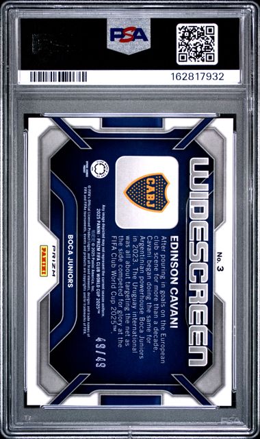 Topps Edinson Cavani 49/49 Widescreen Purple Pandora #3 2025 Panini Prizm Fifa Club World Cup PSA 10