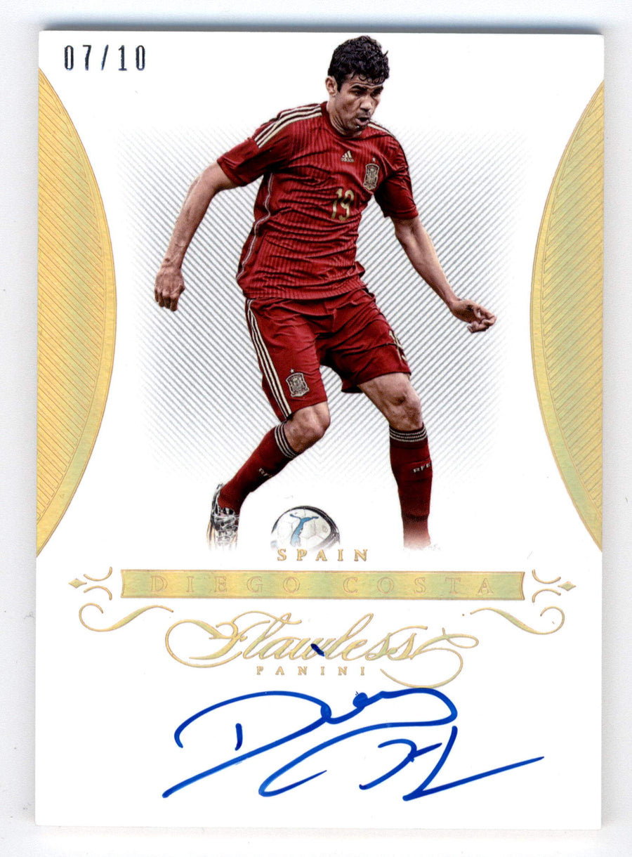 Panini Diego Costa 07/10 Flawless Signatures On card #FS-DC 2015-16 Flawless Soccer