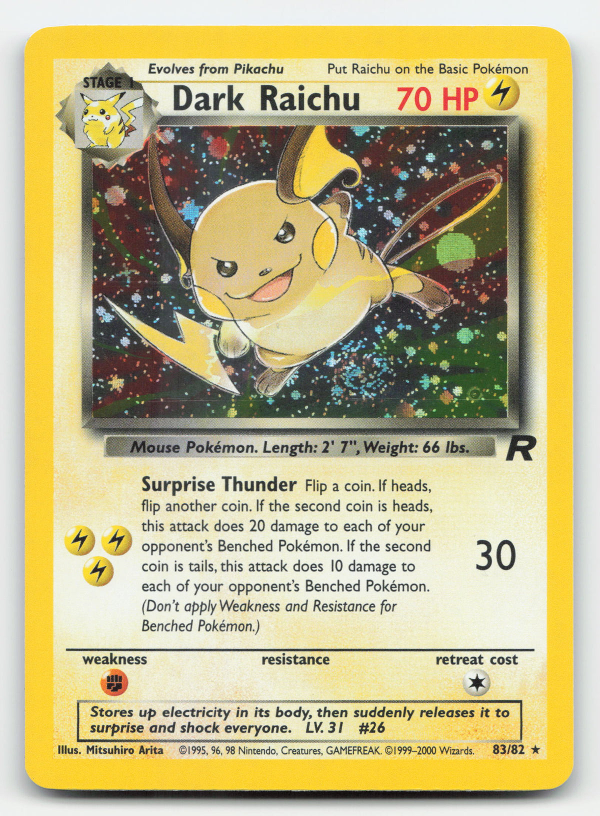 Pokemon Dark Raichu 83/82 2000 Team Rocket · image 2 · SCD_GOOGLE_DRIVE:1Pu-7jtxJKmL5PrSoiKw2Lajbctxd_4n_