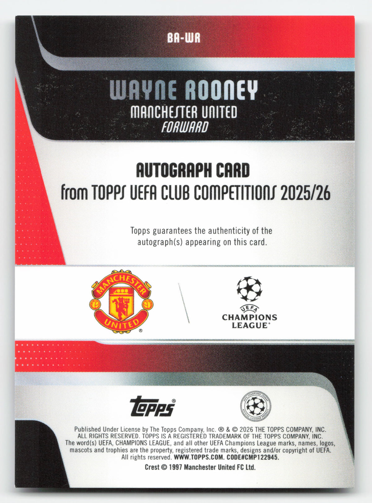 Topps Wayne Rooney 03/10 BA-WA 2025 UEFA Club Competitions · image 2 · SCD_GOOGLE_DRIVE:1mJEV8rHRtcfycfWVcN1MonA-QSrrnVVz