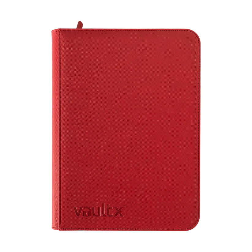 Vault X 9-Pocket Exo-Tec Zip Binder - Red