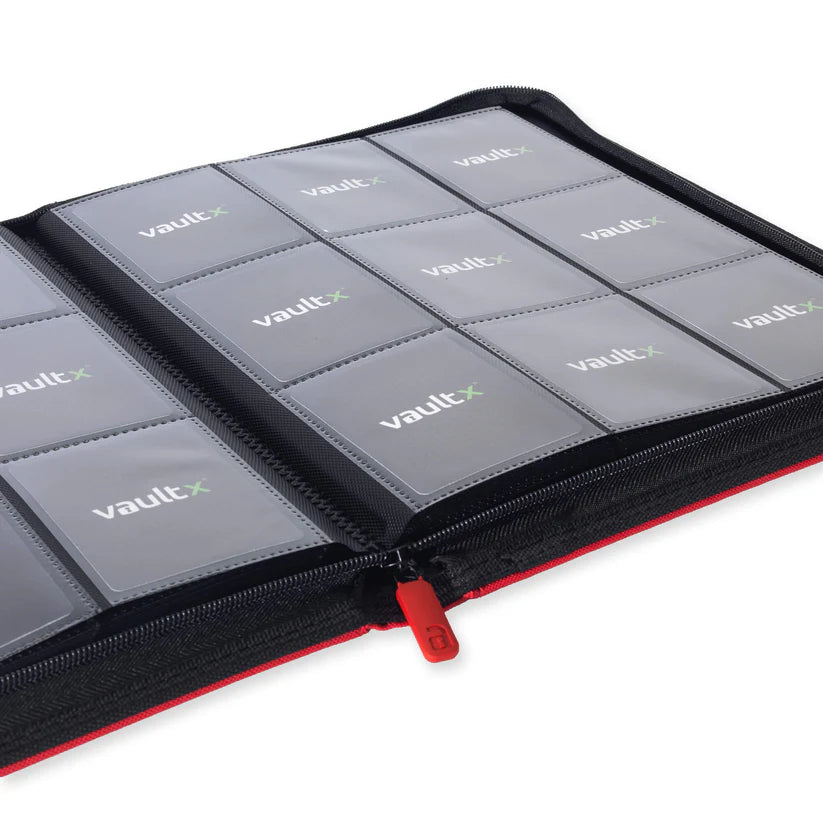 Vault X 9-Pocket Exo-Tec Zip Binder - Red