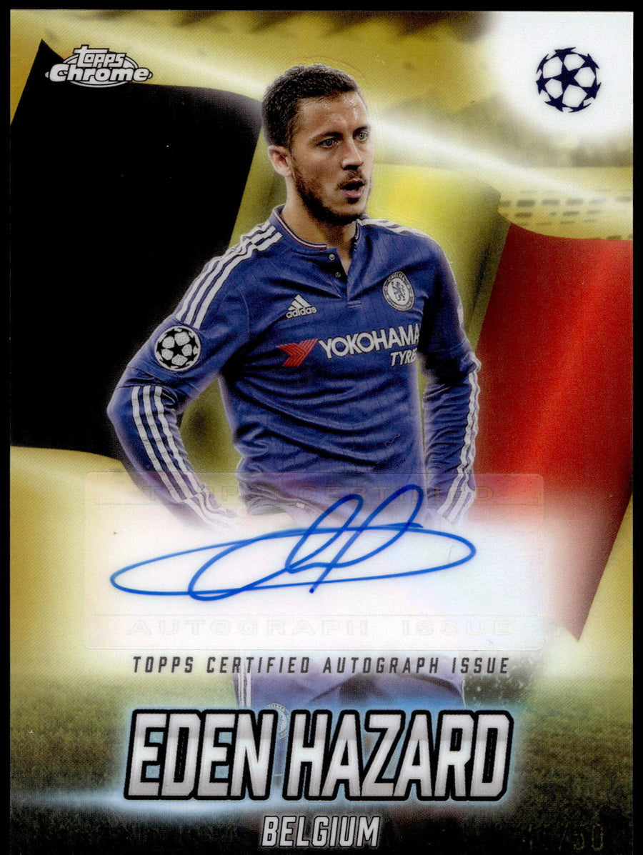 Topps Eden Hazard Global Attractions Autograph Card 45/50 #GLA-EH Uefa Club Competitions 2024/25