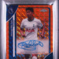 Topps Heung Min Son 09/25 Chrome Autographs Orange Geometric #CA-HS 2025-2026 Topps Chrome Premier League PSA 10