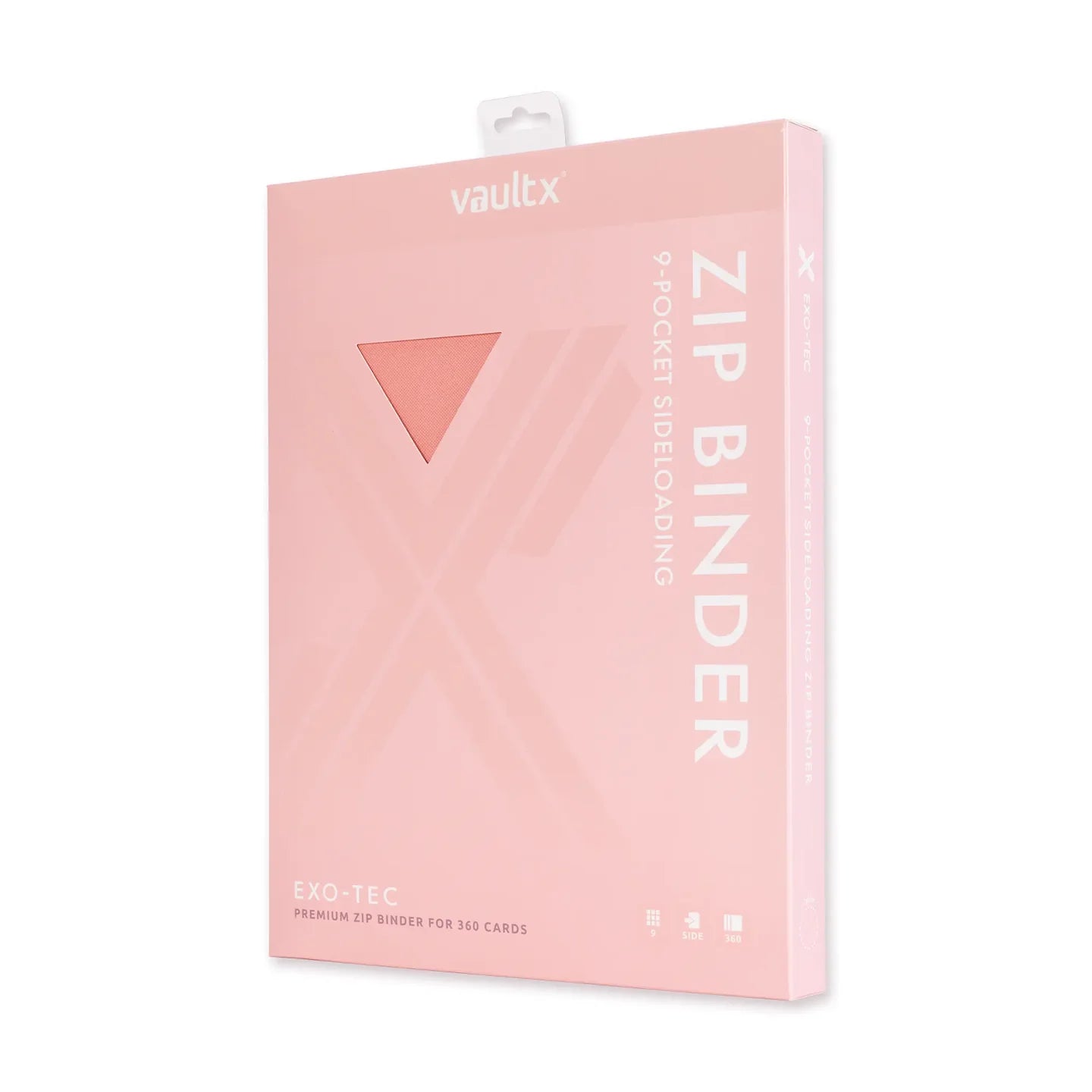 Vault X 9 pocket Exo-Tec Zip Binder - Just Pink