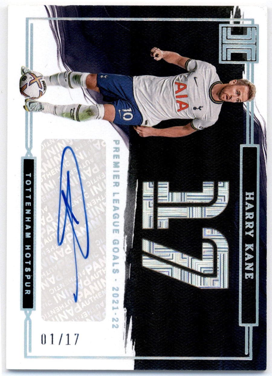 Panini Harry Kane 01/17 Autograph Impeccable Stats SA-HK 2022-23 Impeccable Premier League Soccer