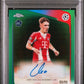 Topps Lennart Karl 69/99 Autograph Green Refractor #LK 25-2026 Topps Chrome Uefa Club Competitions PSA 10