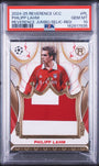 Topps Philipp Lahm 3/5 Reverence Jumbo Relic Red #RJR-PL 2024 Reverence Uefa Club Competitions PSA 10
