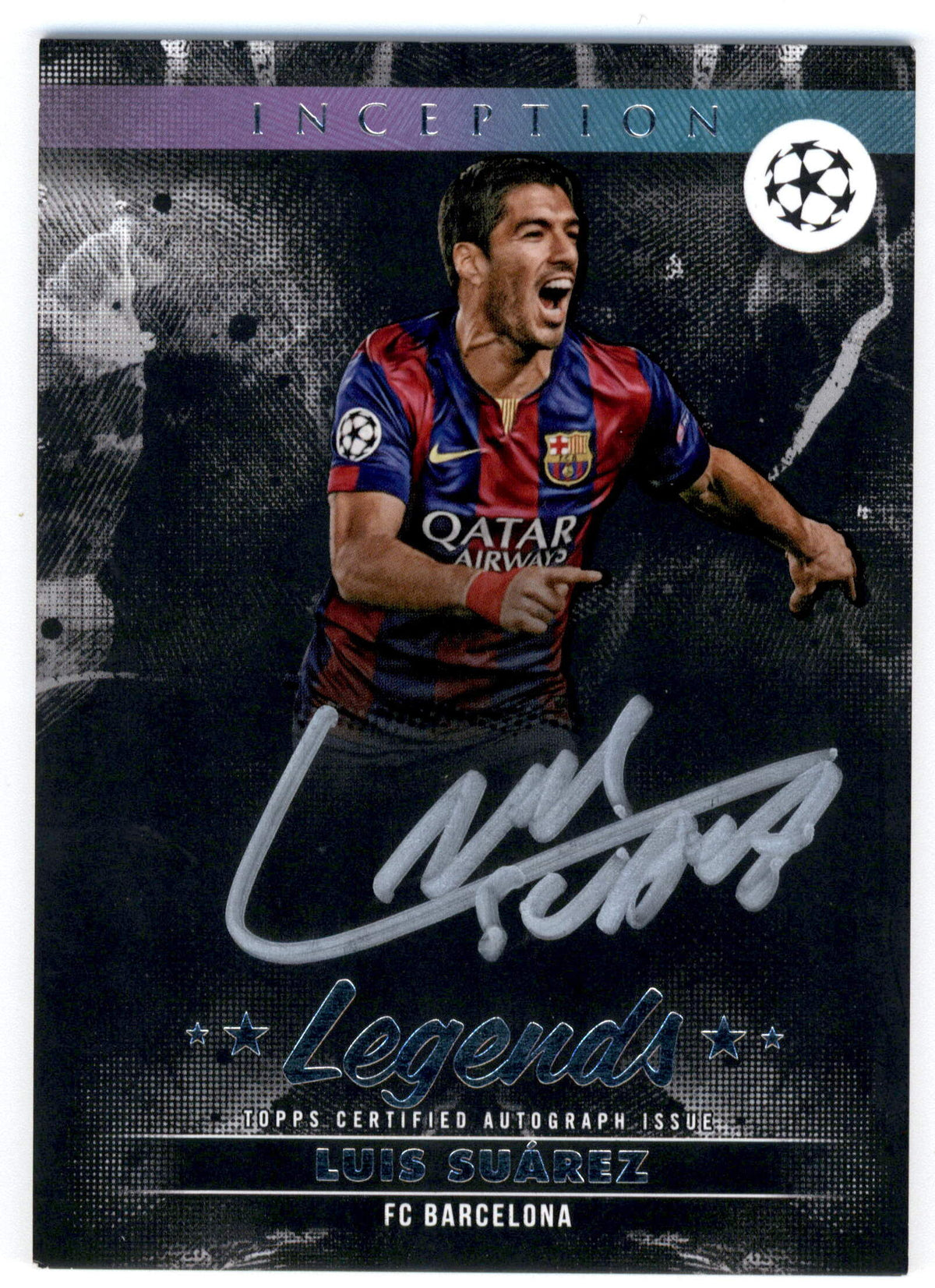 Topps Luis Suarez Silver Signings Autograph #SSAL-LS 2024/25 Inception UEFA Club Competitions