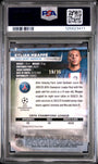 Topps Kylian Mbappe 18/35 Black Gold Electric Charge Refractor #2 2022 Stadium Club Chrome UEFA Competitions PSA 9