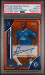 Topps Claude Makelele 11/25 Chrome Autograph Orange #CA-CM 2025 -2026 Topps Chrome Premier League Logofractor Edition Chrome PSA 9