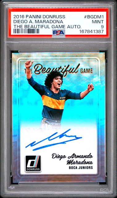 Panini Diego Maradona The Beautiful Game Autograph #BGDM1 2016 Donruss Soccer PSA 9