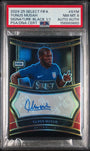 Panini Yunus Musah 1/1 Signature Black #S-YM 2024-25 Panini Select Fifa PSA 8