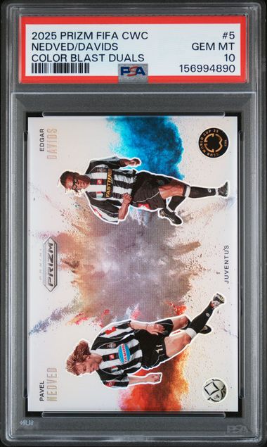 Panini Pavel Nedved/Edgar Davids Color Blast Duals #5 2025 Prizm FIFA Club World Cup PSA 10