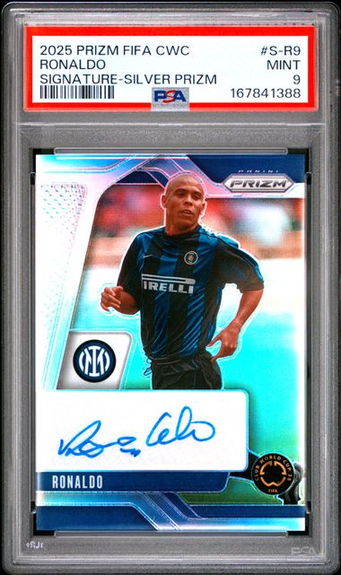 Panini Ronald 47/99 Signature Silver #S-R9 2025 Prizm Fifa Club World Cup PSA 9