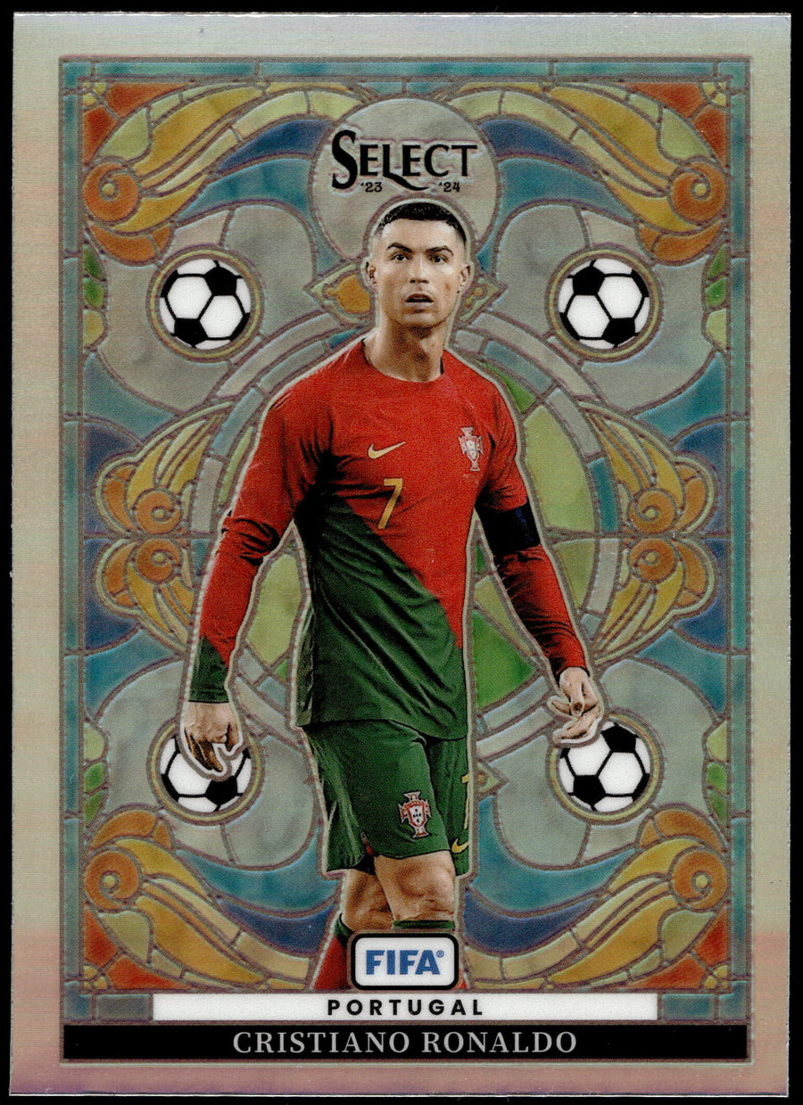 Panini Cristiano Ronaldo Stained Glass #2  2023-24 Panini Select Fifa Soccer