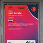 Topps Robin Van Persie 14/25 Autograph Orange Logofractor #RVP 2025 Topps Chrome Premier League Logofractor PSA 9